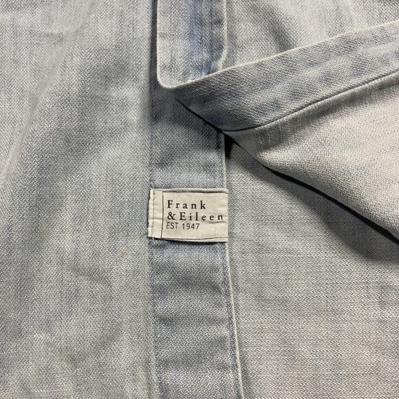 Frank & Eileen Mary Shirtdress Womens XS Light Blue Chambray Denim Button Front - Picture 2 of 8